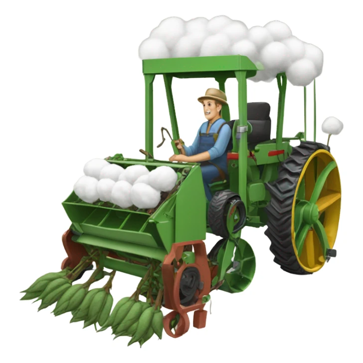 Cotton picker sticker