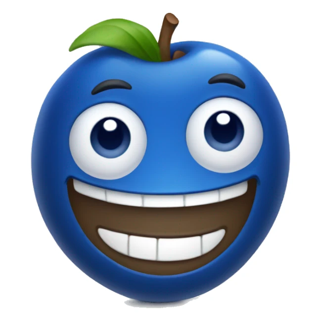 Happy blueberry sticker