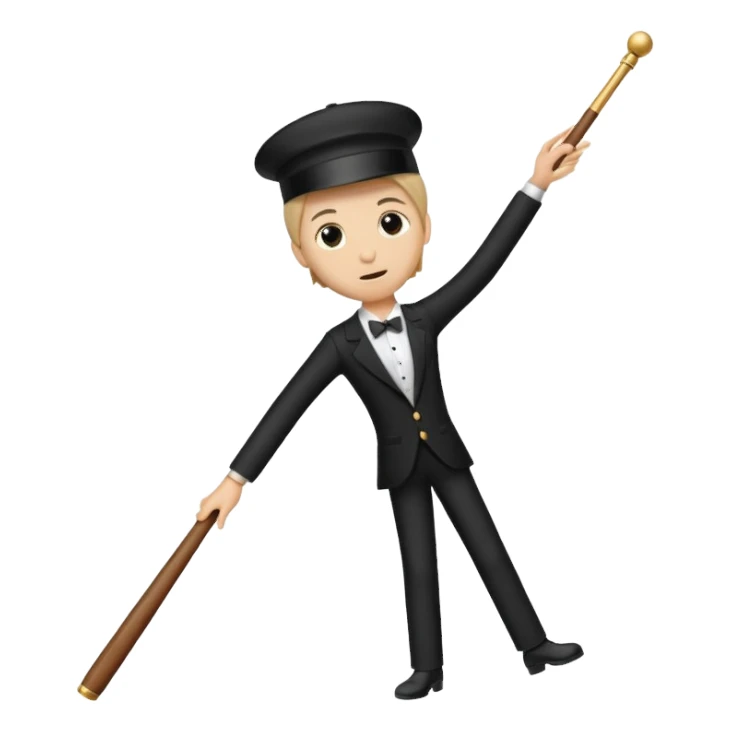 Band conductor baton sticker