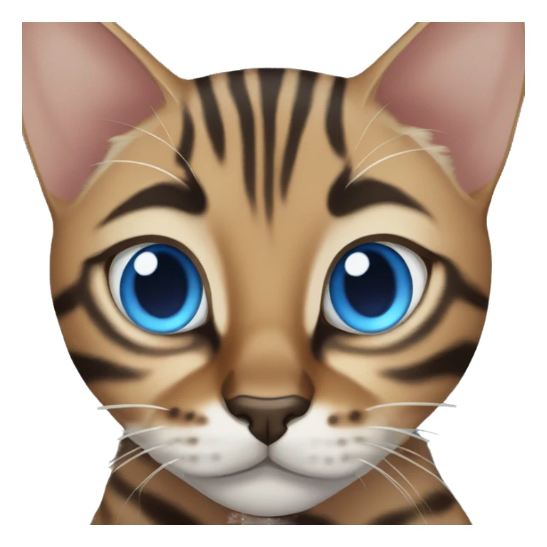 Bengal cat blue eyes sticker