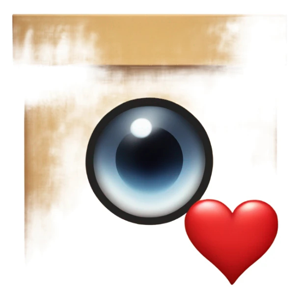 una caja con lentes encima de un corazon  sticker