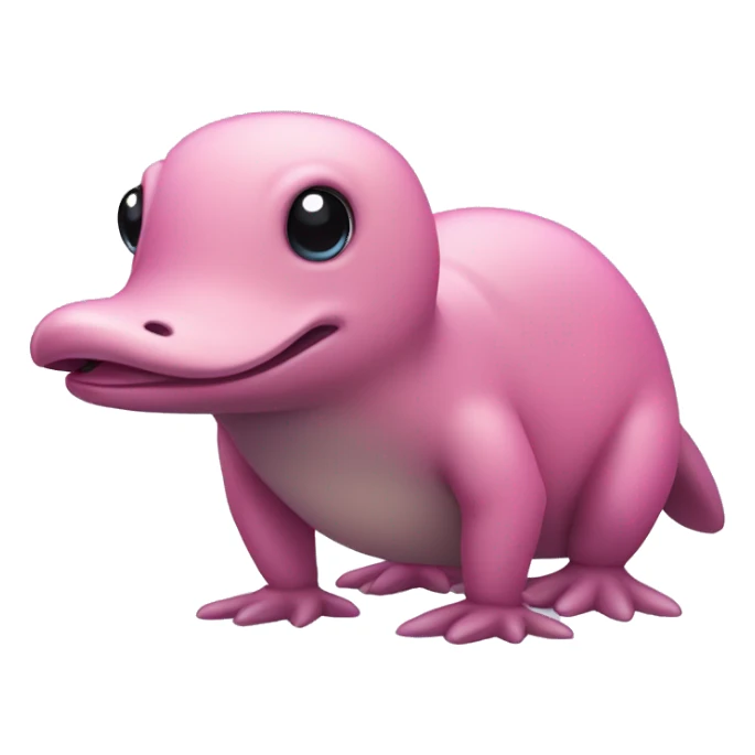 Cute pink Platypus full body sticker