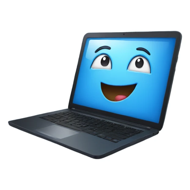 Laptop BLUE Very happy  sticker