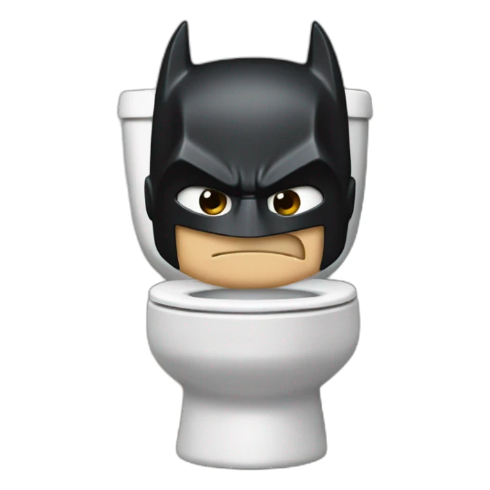 Batman in the toilettes  sticker