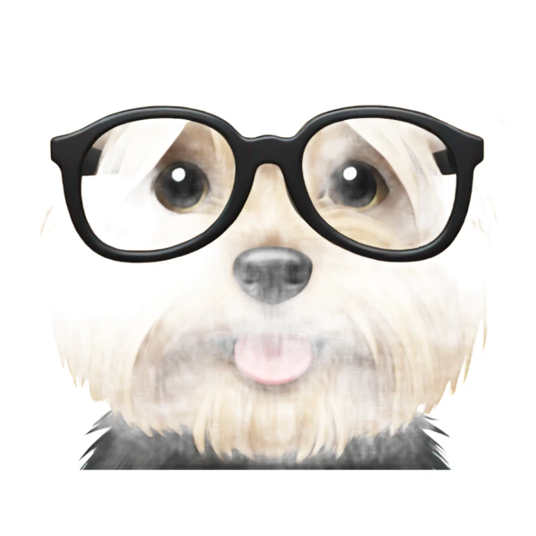 Yorkie with sunglasses  sticker