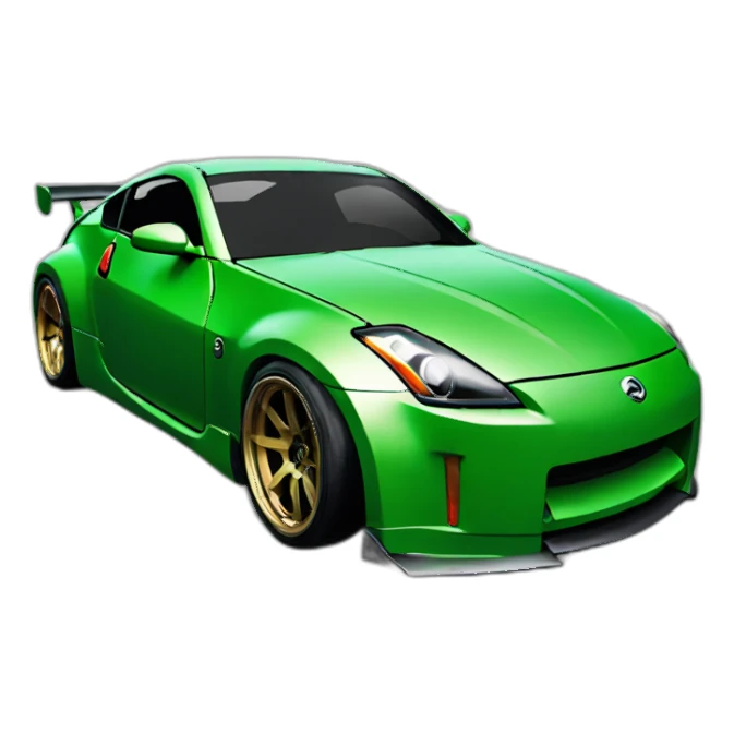 350z drift tuning green sticker