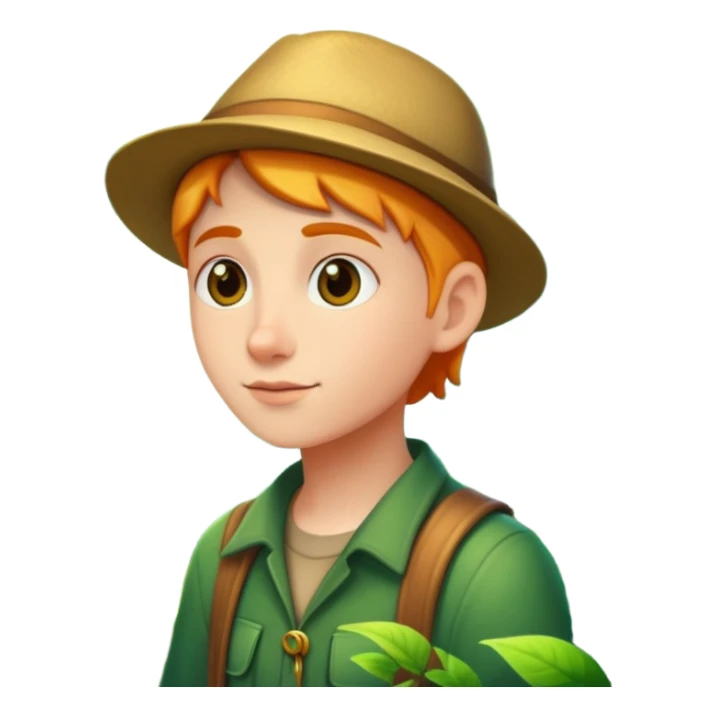 person exploring an enchanted forest sticker