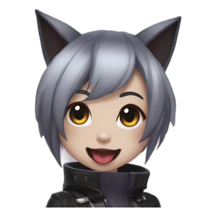 goth nekochan mei,overwatch,tongue sticker