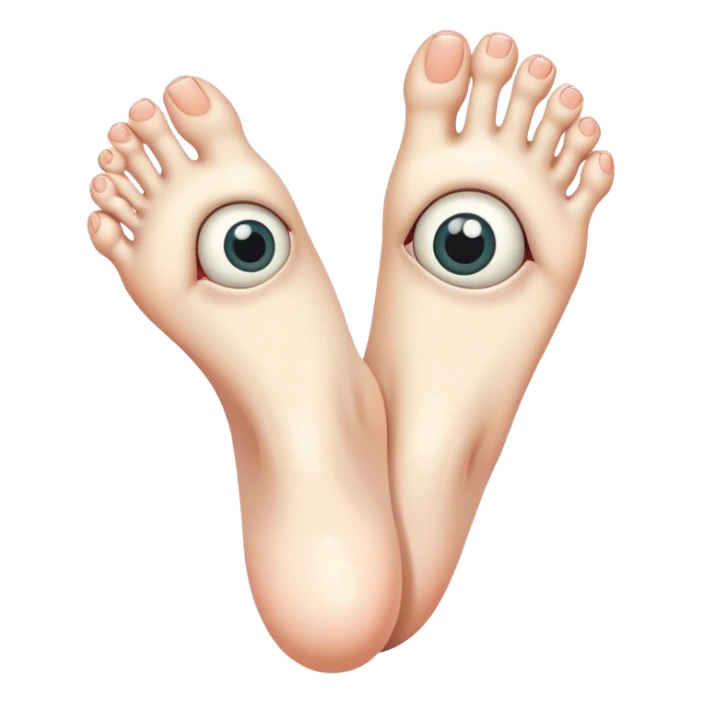 Freaky foot with eyes sticker