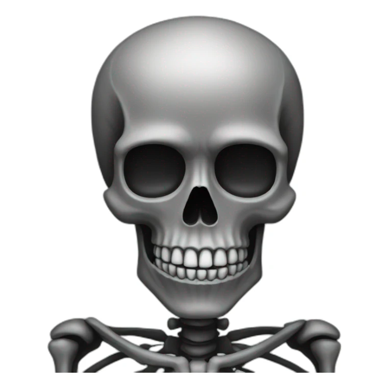 A black skeleton sticker
