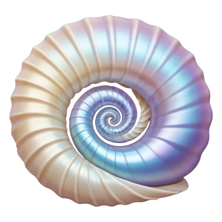 white seashell spiral sticker