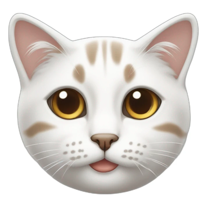 gato blanco con franjas marrones ojos celestes sticker