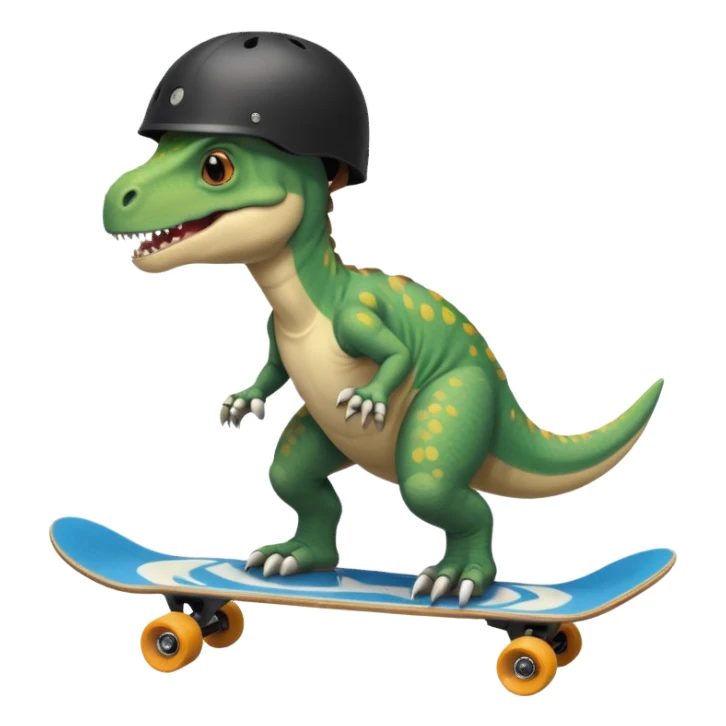 NoDinosaur on a skateboard sticker