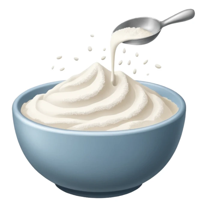 Flour on the bowl sticker