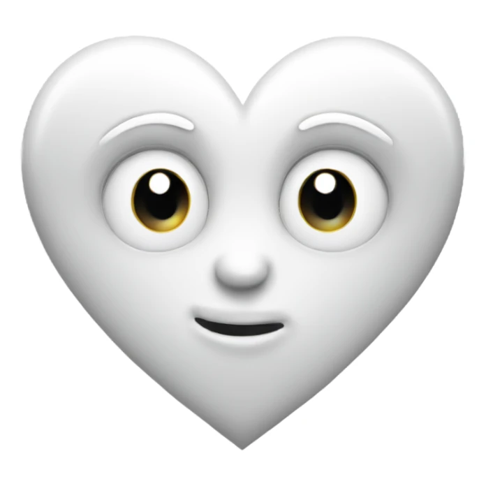 heart white sticker