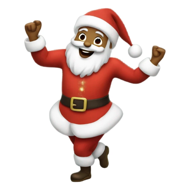 Dancing santa sticker