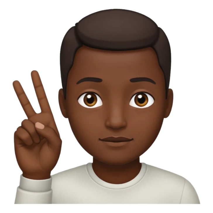 🫥+🤟🏾 sticker