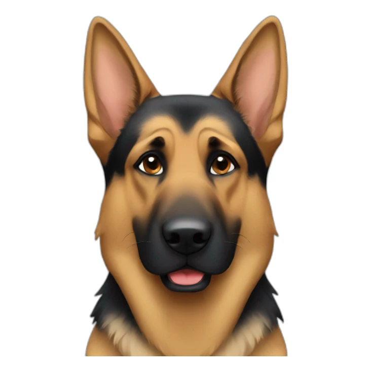 German shepherd covering face sticker