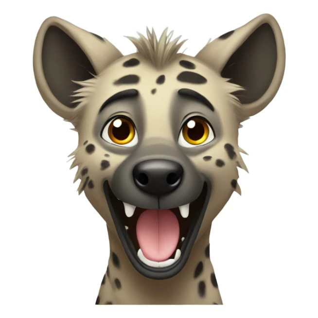 Hyena happy calm heartwarming expression  sticker