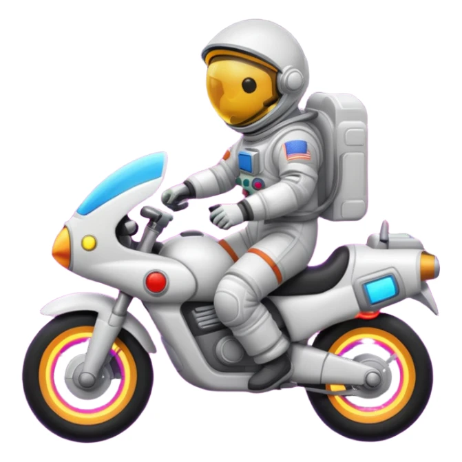 Astronaut ride arcade laser sticker