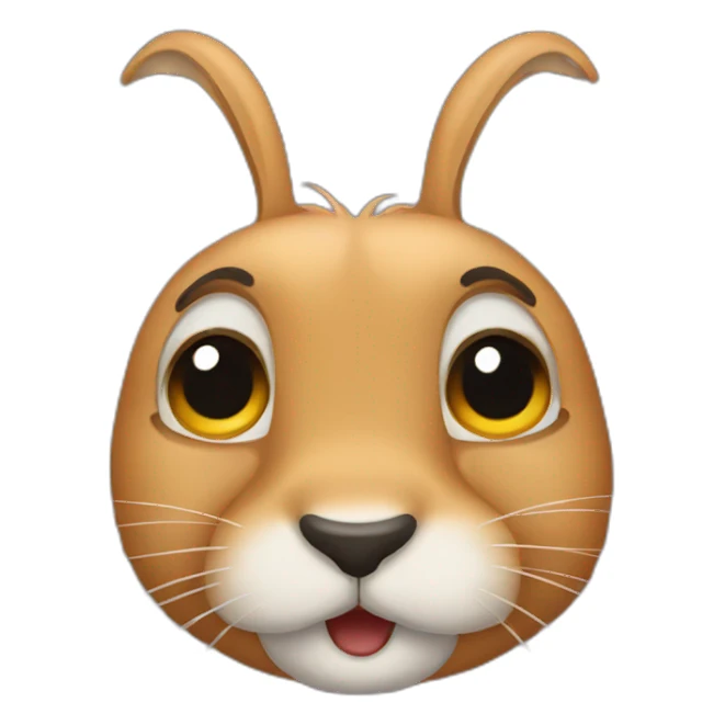 Hare emoji, crying emoji sticker