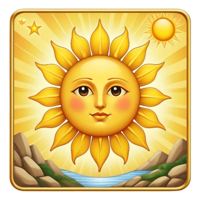 The sun Tarot card sticker