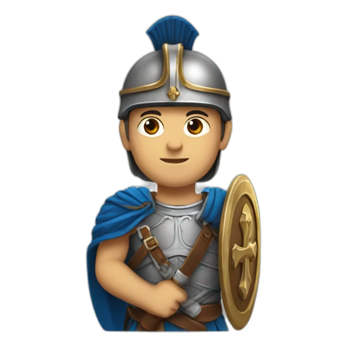 roman soldier with chi rho shield sticker