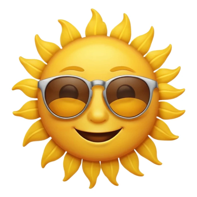 smiling sun with sunglasses sticker