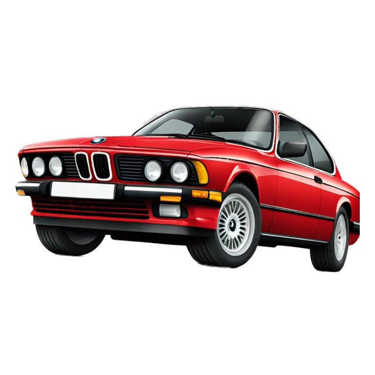 Red 1988 BMW 635CSI E24 sticker