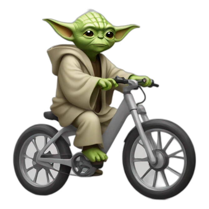 Yoda on ebike sticker