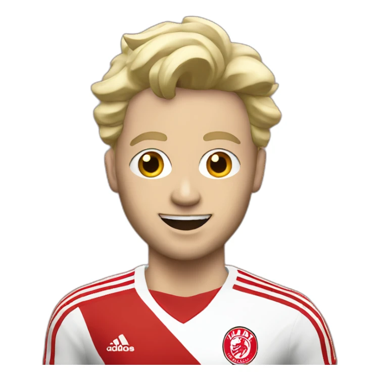 ajax player kicking blonde sticker