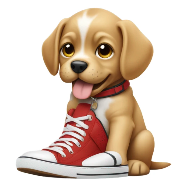 Puppy with Jordan’s on sticker