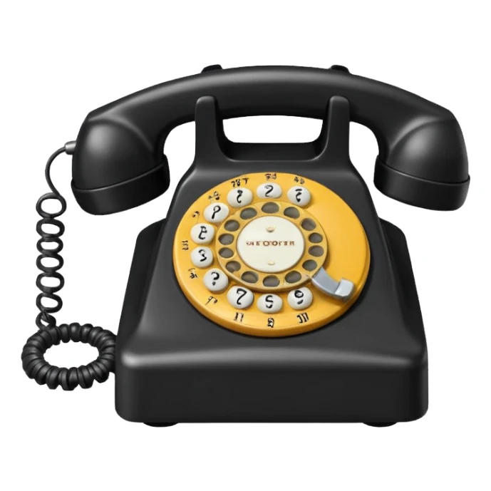 old phone 1970 sticker