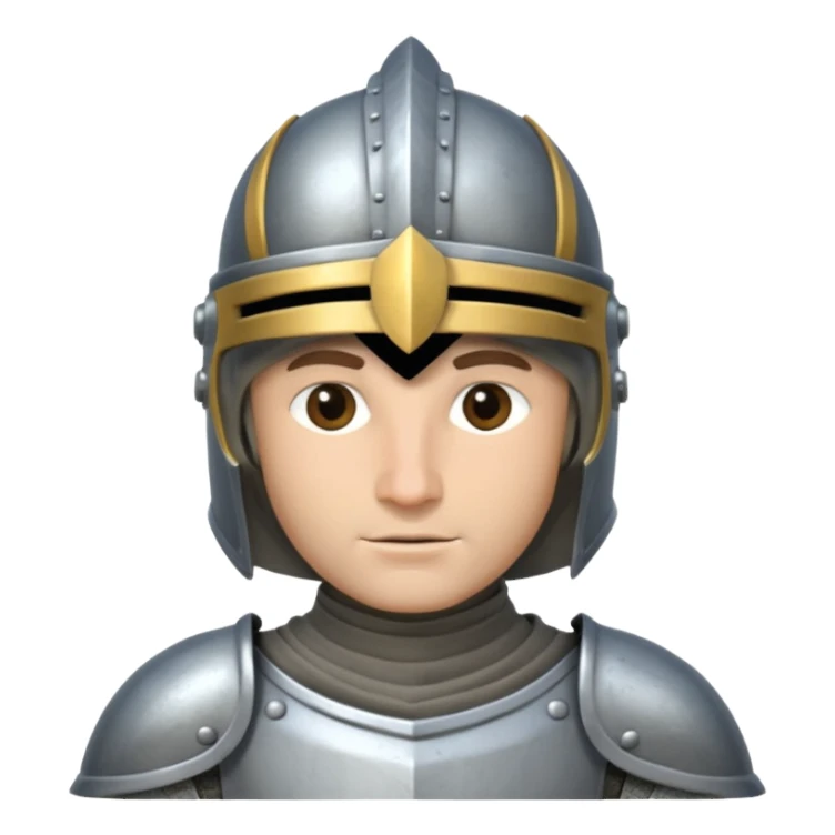 Knight with head wear sticker