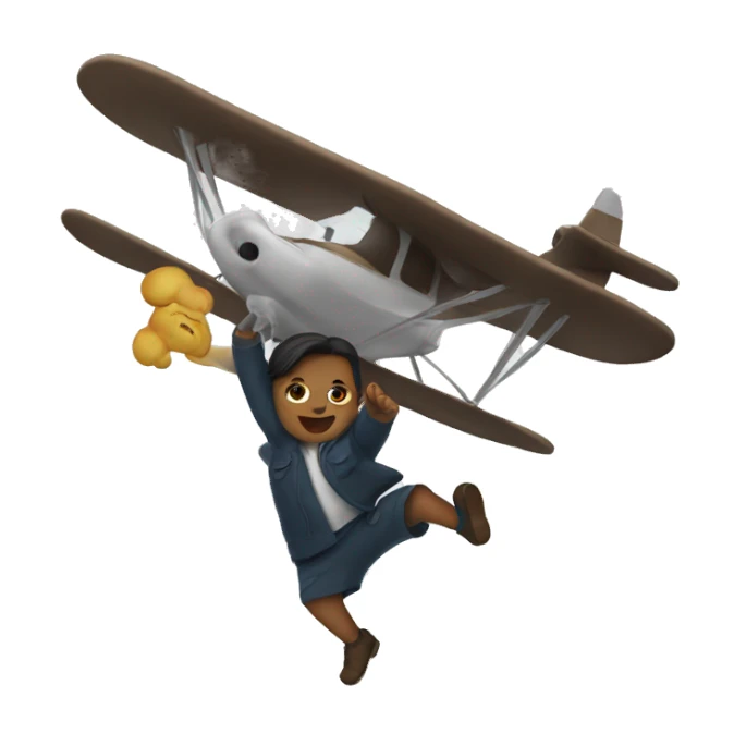 someone flying sticker