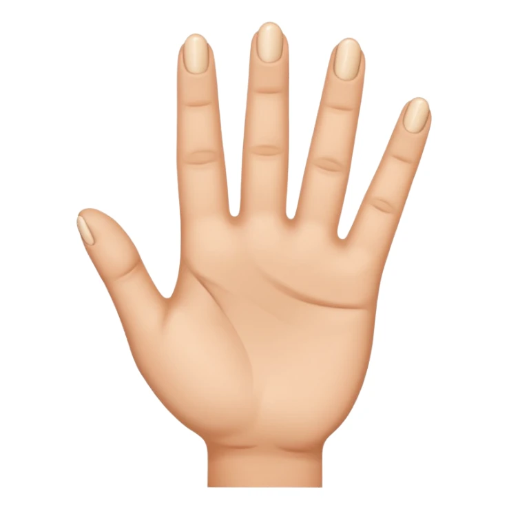 3 doigts collés d’une main beige  sticker