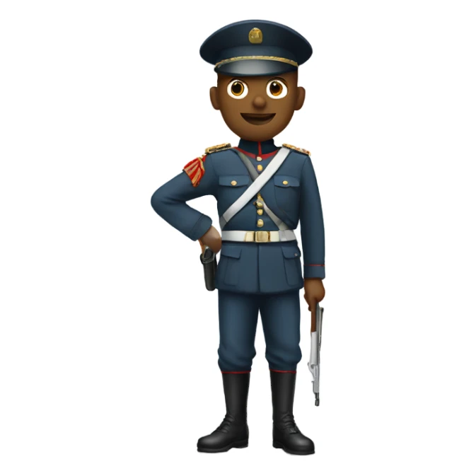 Soldat au garde a vous sticker