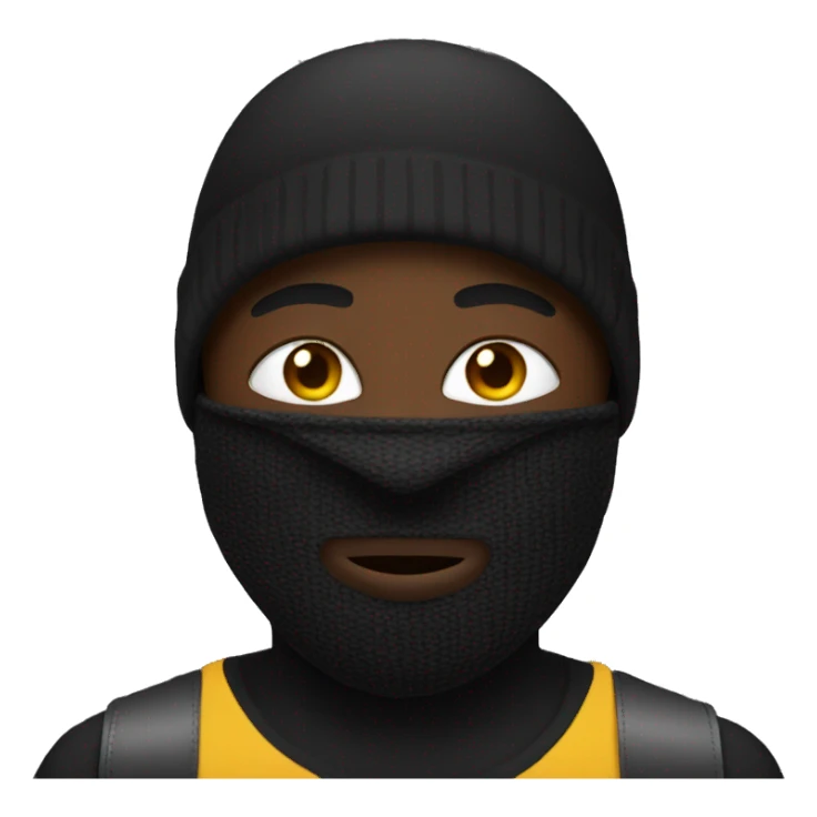 Dark skin in ski mask sticker