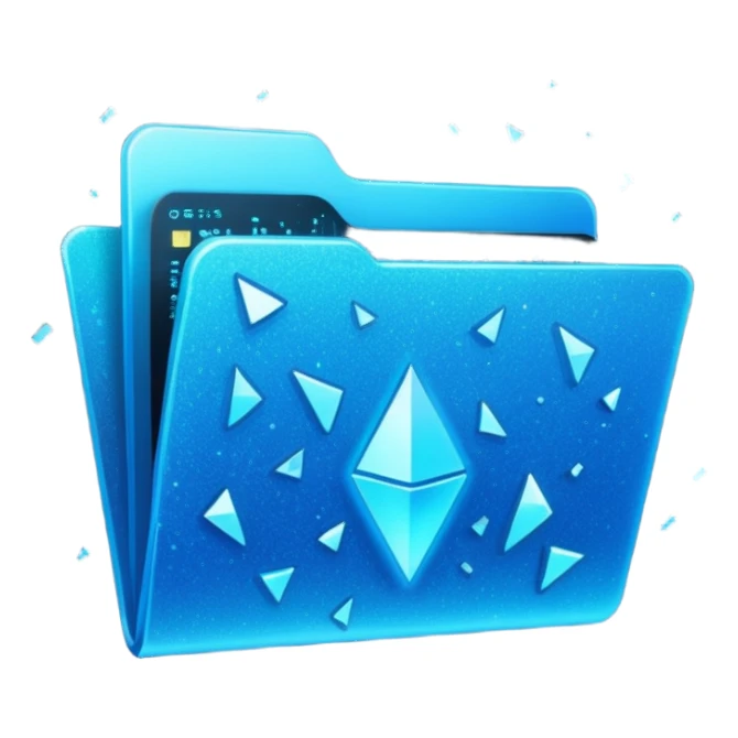 glitter past folder blue cyberpunk sticker