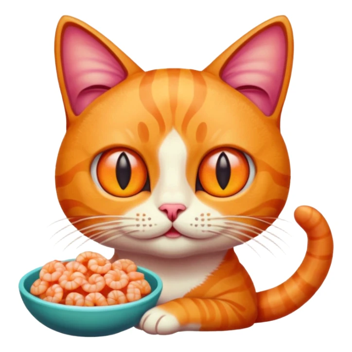 Trippi troppi shrimp cat sticker