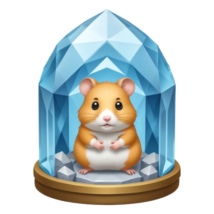 hamster in crystal castle sticker