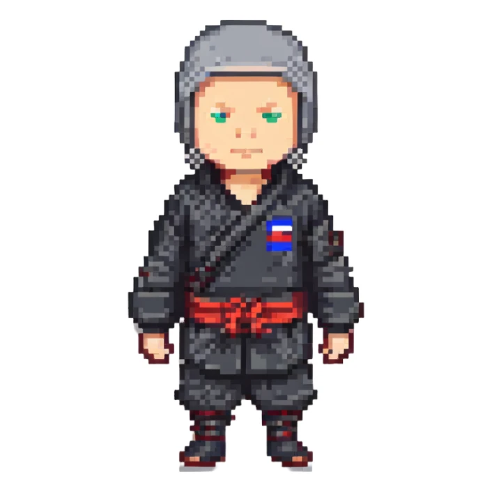 Realistic Putin as a ninja sticker
