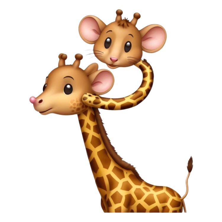 Mouse on a giraffe  sticker