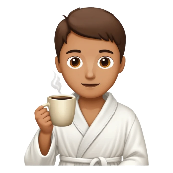 Faultier mit kaffe und Bademantel  sticker