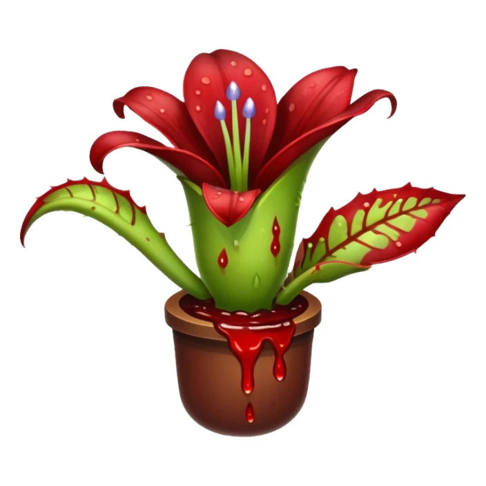  planta carnivora con sangre sticker