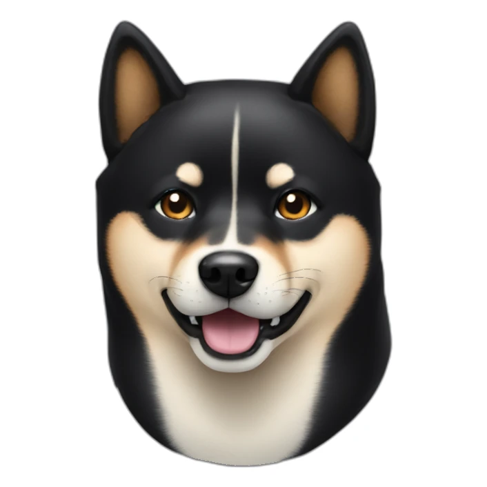 black shiba inu face sticker