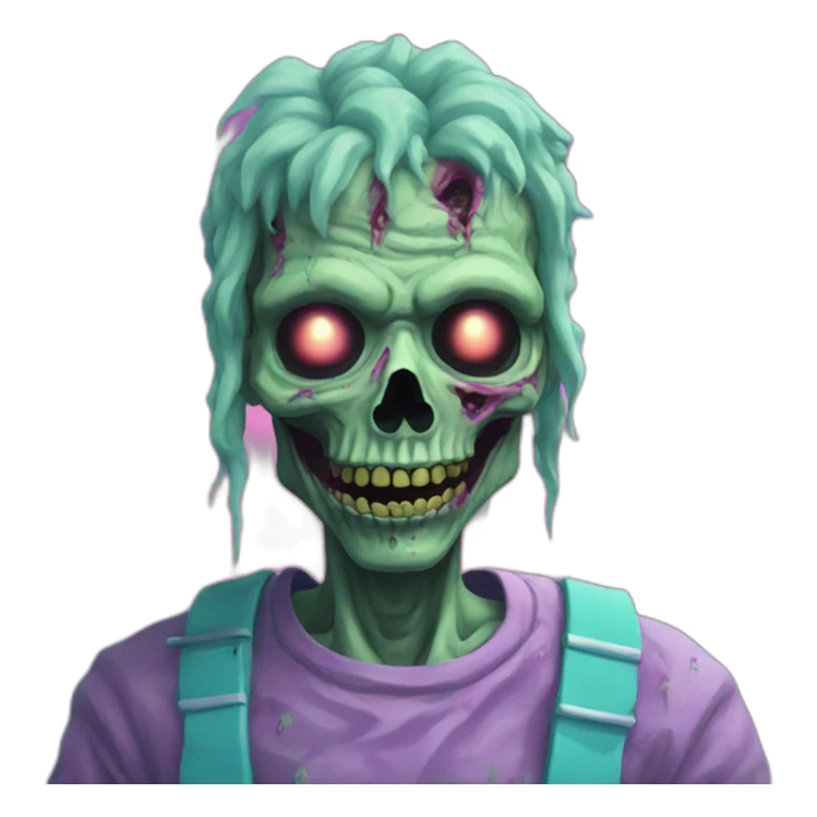 Vaporwave zombie person  sticker