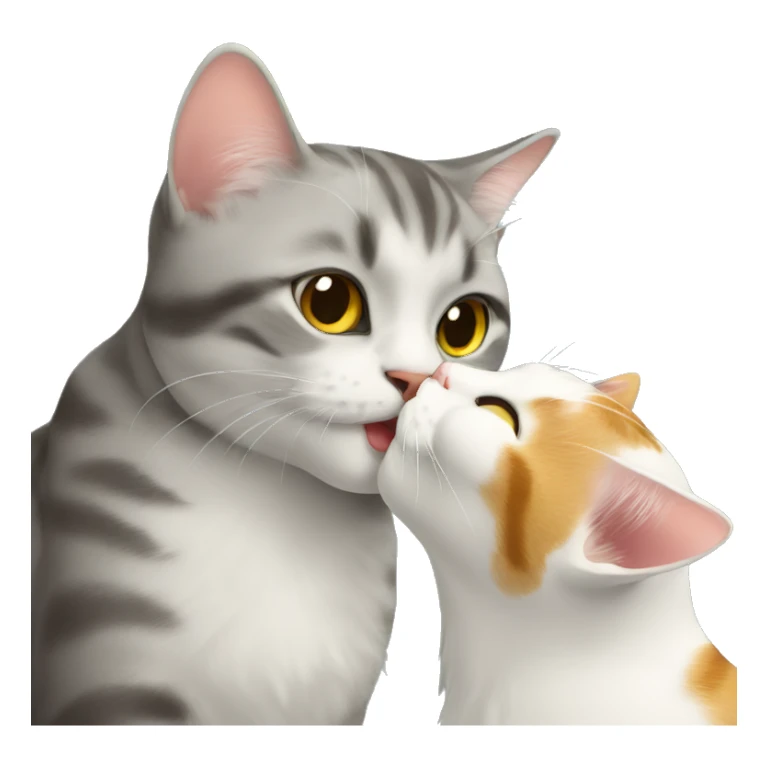 Cat giving kiss sticker