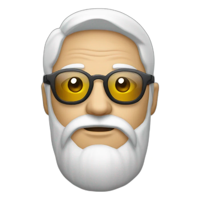 Hacker con barba y gafas de 50 años sticker