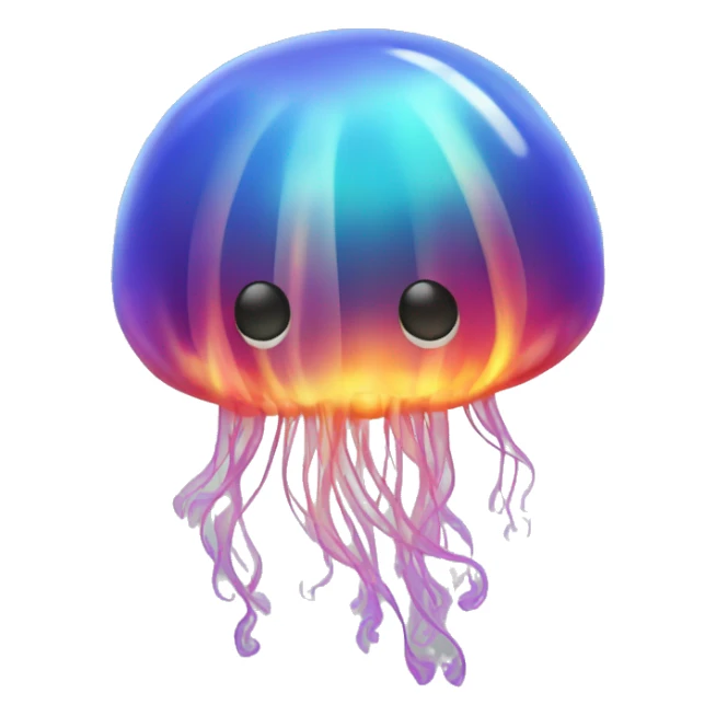 Jellyfish on fire sticker